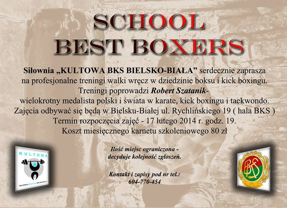 Treningi boksu i kick boxingu na hali BKS